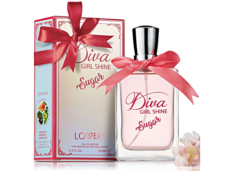 Lovery Women's Diva Girl Shine 3.4oz Perfume Spray With Pouch