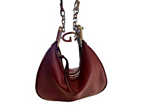 Gucci Attaché Small Shoulder Bag Burgundy Leather
