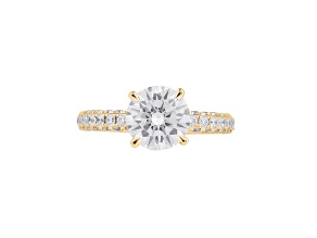 Lab Grown Diamond Ring 14k Yellow Gold 4.00ctw Solitaire Ring
