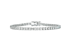White Diamond G-H SI 14K White Gold Tennis Bracelet 4.00ctw