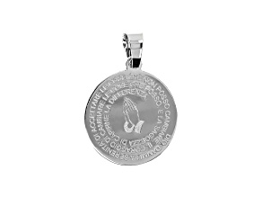 Rhodium Over Bronze Serenity Prayer Pendant