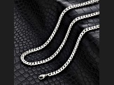 Invicta Jewelry Men's Stainless Steel Curb Chain Necklace (6mm) - 24"