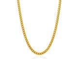 Invicta Jewelry Men's Yellow Plated Steel Curb Chain Necklace (6mm) - 24"