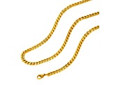 Invicta Jewelry Men's Yellow Plated Steel Curb Chain Necklace (6mm) - 24"