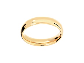 Sophisticated Steel Gold tone, Wedding Band Ring 4MM