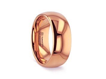 Picture of SOL Traditional Domed Ion-Plated Tungsten Carbide Wedding Ring- 8mm