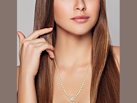 Rachel Zoe Rhodium Over Sterling Silver Round Center Cubic
