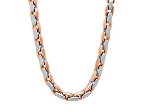 Ion-Plated Stainless Steel 7MM Rose Chain Necklace