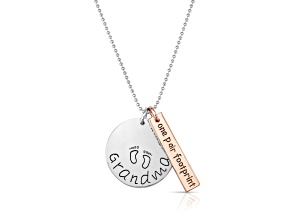 Dual Grandma and Bar Pendant Necklace