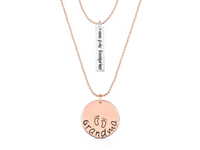 Dual Grandma and Bar Pendant Necklace