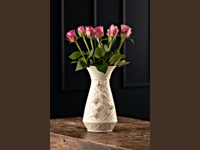 Belleek Rose Trellis Vase Edition Piece