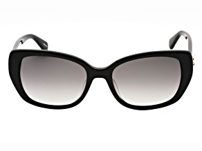 Kate Spade Kenzie Black Square Frame / Gray Lenses Sunglasses