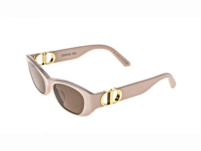 Dior Montaigne Rectangle Pink Frame / Brown Lenses Sunglasses
