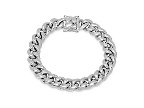 Men's Stainless Steel Miami Cuban Link Bracelet - 1ZQZCB | JTV