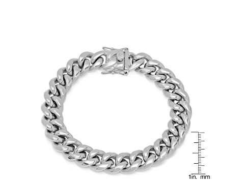 Men's Stainless Steel Miami Cuban Link Bracelet - 1ZQZCB | JTV