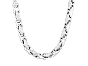 Stainless Steel 9MM Mariner Link Chain Necklace