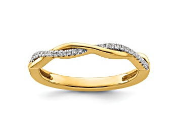 Picture of 14K Yellow Gold Stackable Expressions Diamond Twist Ring 0.084ctw