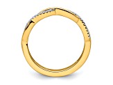 14K Yellow Gold Stackable Expressions Diamond Twist Ring 0.084ctw