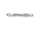 14K White Gold Stackable Expressions Diamond Twist Ring 0.084ctw