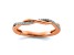 14K Rose Gold Stackable Expressions Diamond Twist Ring 0.084ctw