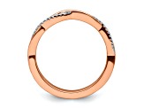 14K Rose Gold Stackable Expressions Diamond Twist Ring 0.084ctw