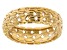Mens 18k Yellow Gold Over Sterling Silver Band Ring