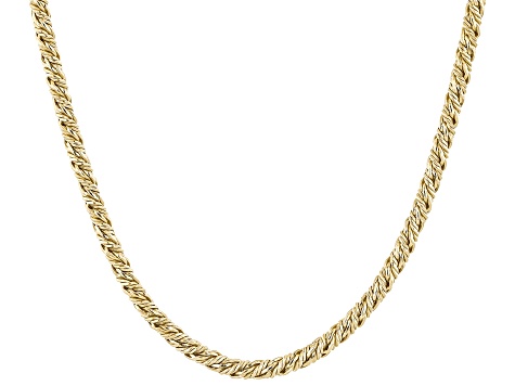 18k Yellow Gold Over Sterling Silver Unisex Designer Chain - AAK423A ...