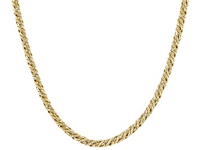 18k Yellow Gold Over Sterling Silver Unisex Designer Chain