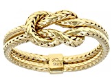 Mens 18k Yellow Gold Over Sterling Silver Twist Ring
