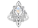 Multi-Color Opal "October Birthstone" Sterling Silver Ring 0.45ct