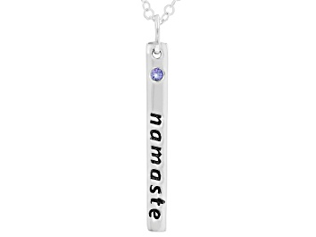 Picture of Tanzanite Silver Namaste Pendant With Chain 0.14ct