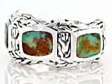 Blue Turquoise Sterling Silver Band Ring