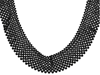 Necklace - Black and white spinel and clay beads – Soup to Nuts, Inc