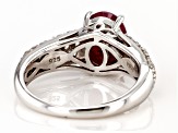 Red ruby rhodium over sterling silver ring 2.59ctw