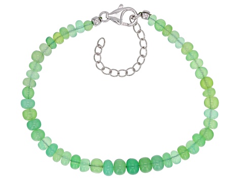 Green Chrysoprase Sterling Silver Bracelet - AFH079 | JTV.com