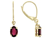 Red Spinel 10K Yellow Gold Earrings 1.57ctw