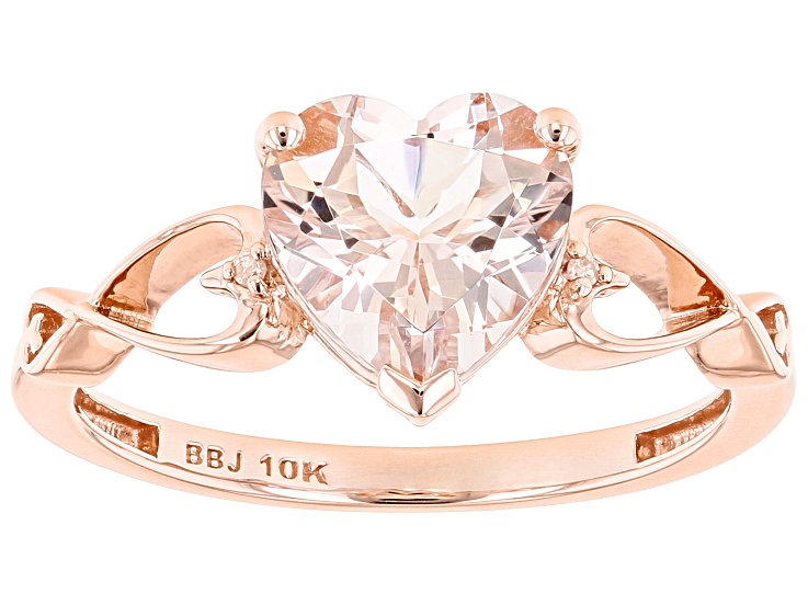 Peach Morganite 10K Rose Gold Ring AHG021 JTV