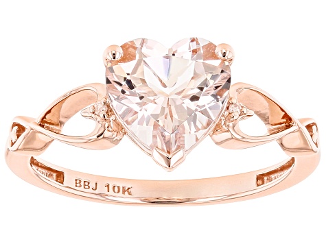 Peach Morganite 10K Rose Gold Ring 1.41ctw