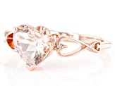 Peach Morganite 10K Rose Gold Ring 1.41ctw