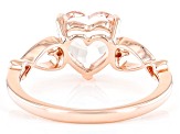 Peach Morganite 10K Rose Gold Ring 1.41ctw