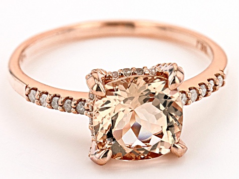 Peach Morganite 14k Rose Gold Ring 1.91ctw