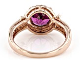 Purple Rhodolite Garnet 10k Rose Gold Ring 1.45ctw