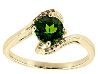 Green Chrome Diopside 10K Yellow Gold Ring 0.83ctw