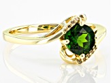 Green Chrome Diopside 10K Yellow Gold Ring 0.83ctw