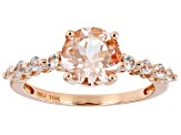 Peach Morganite 10K Rose Gold Ring 1.79ctw