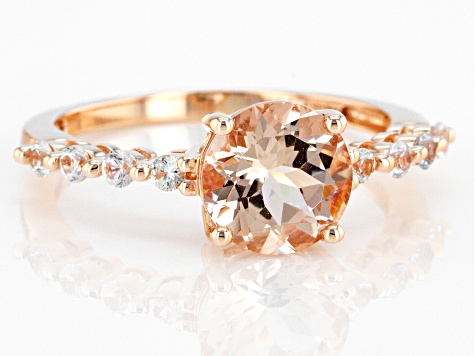 Peach Morganite 10K Rose Gold Ring 1.79ctw