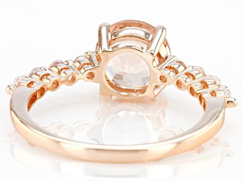 Peach Morganite 10K Rose Gold Ring 1.79ctw