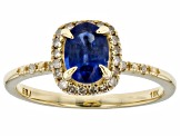 Blue Kyanite 10k Yellow Gold Ring 1.02ctw