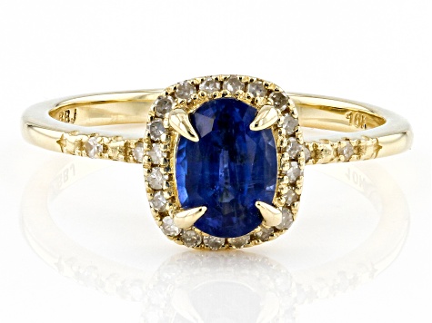 Blue Kyanite 10k Yellow Gold Ring 1.02ctw