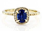 Blue Kyanite 10k Yellow Gold Ring 1.02ctw